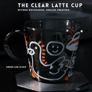 the clear latte cup The Clear Latte Cup- Midnight Black