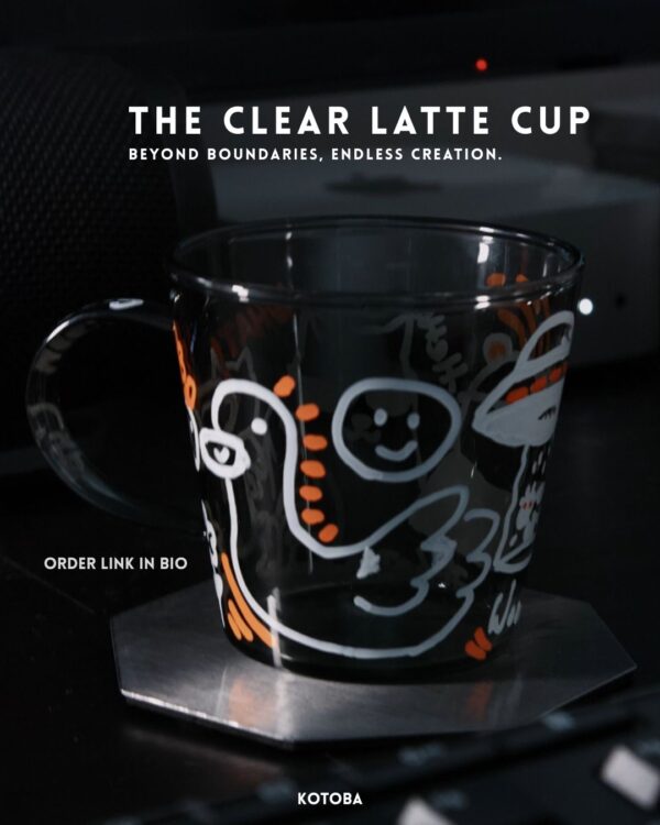 the clear latte cup The Clear Latte Cup- Midnight Black